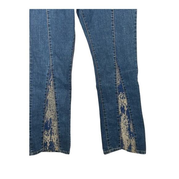 Rare Vintage Younique Y2K Embellished Velvet Flare Jeans | Low Rise | Size 13 - Picture 4 of 16